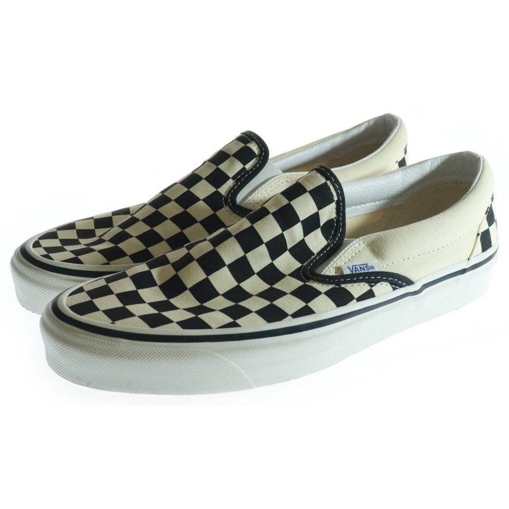 VANS(ヴァンズ) CHECKERBOARD ANAHEIM FACTORY チェッカー アナハイムファクトリー キャンバス ローカットスニーカー スリッポン 507452 ホワイト/ブラック