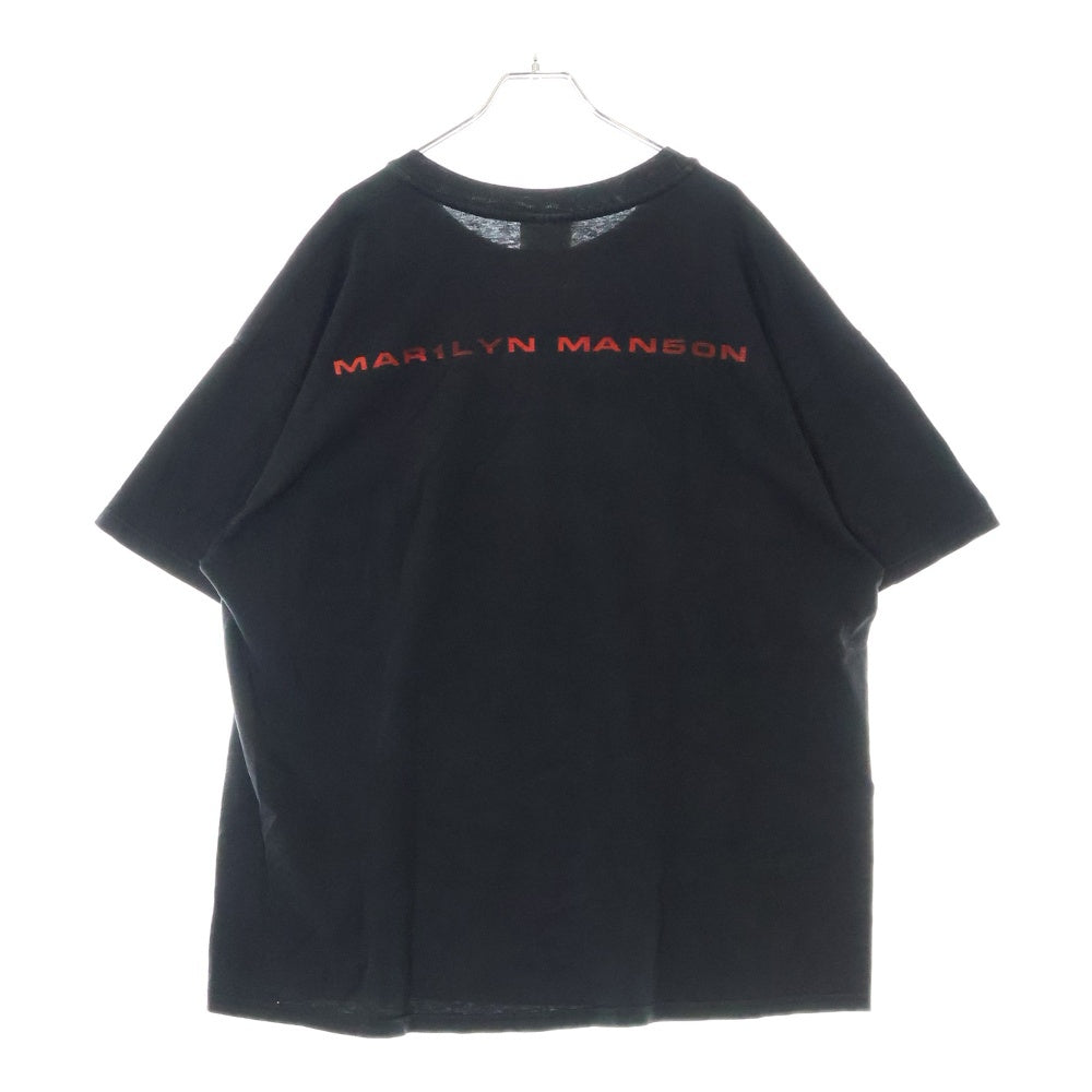 VINTAGE(ヴィンテージ) 90s MARILYN MANSON GOD IS IN THE TV マリリンマンソン ゴッドイズザティーヴィー Tシャツ 半袖カットソー ブラック