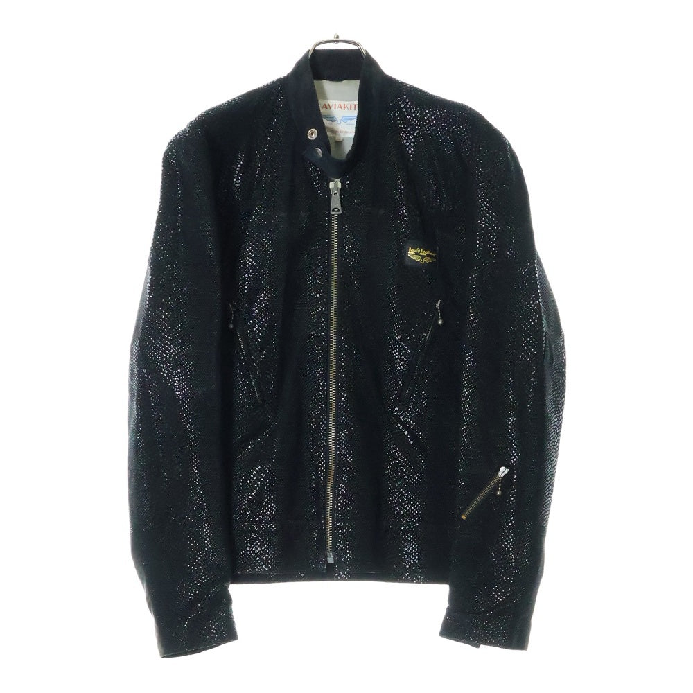 Lewis Leathers(ルイスレザー) AVIAKIT SUPER PHANTOM DESIGN LEATHER JACKET ENGLAND製 スーパーファントム イングランド製 スエード切替 デザイン レザージャケット ブラック