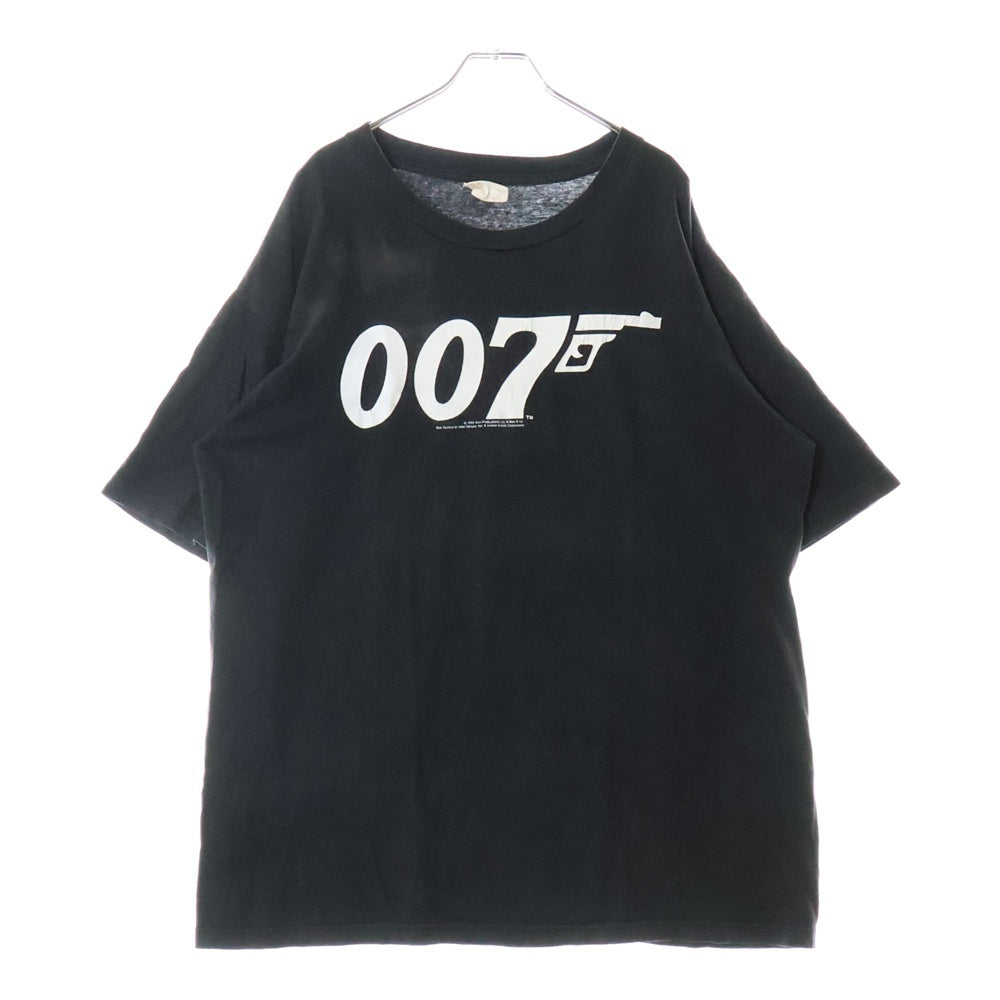 VINTAGE(ヴィンテージ) 90s 007 MOVIE TEE フロント プリント Tシャツ 半袖カットソー ブラック