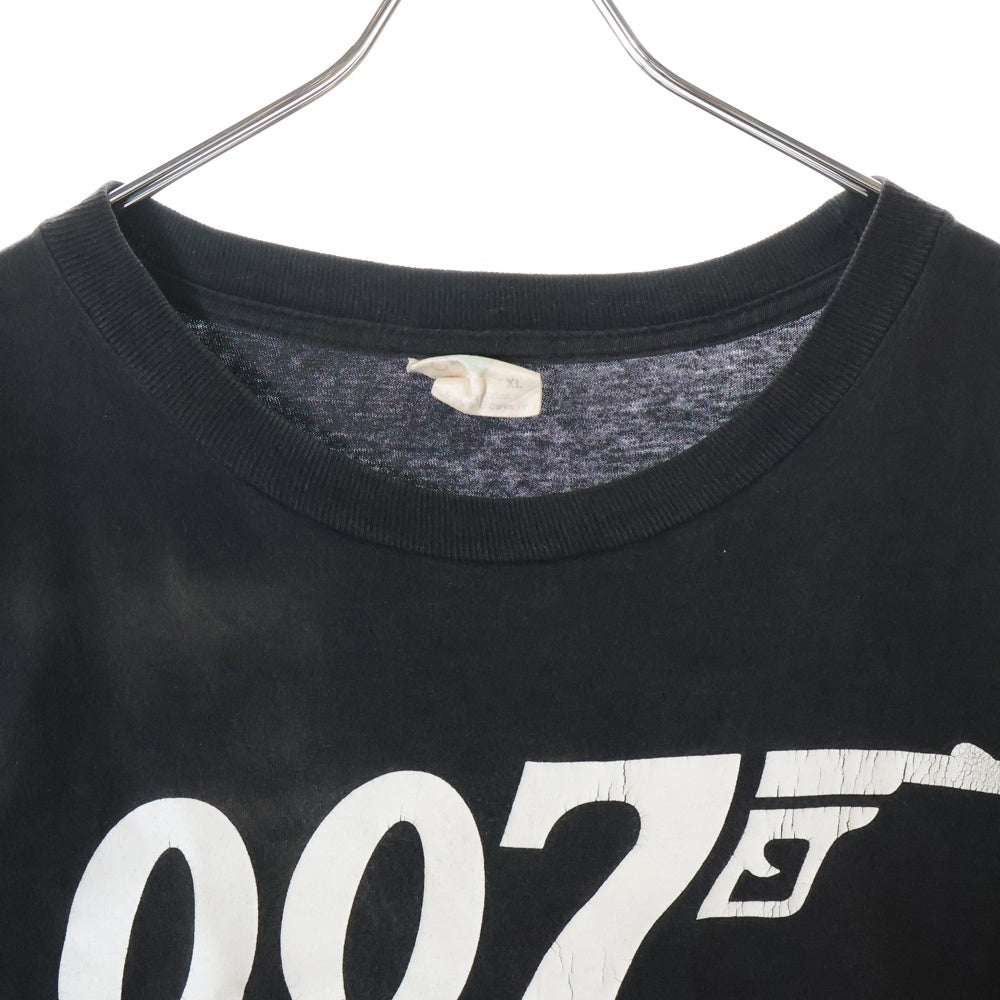 VINTAGE(ヴィンテージ) 90s 007 MOVIE TEE フロント プリント Tシャツ 半袖カットソー ブラック