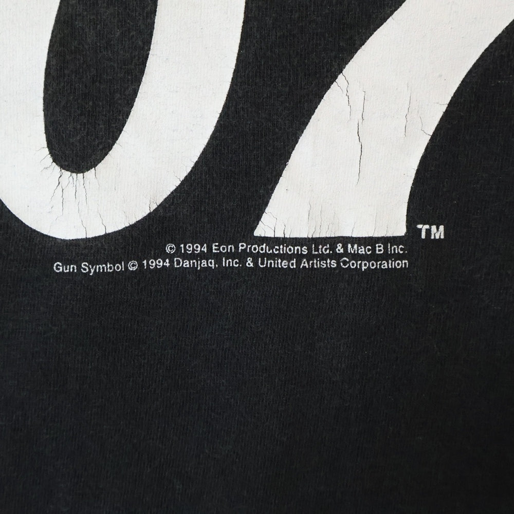 VINTAGE(ヴィンテージ) 90s 007 MOVIE TEE フロント プリント Tシャツ 半袖カットソー ブラック