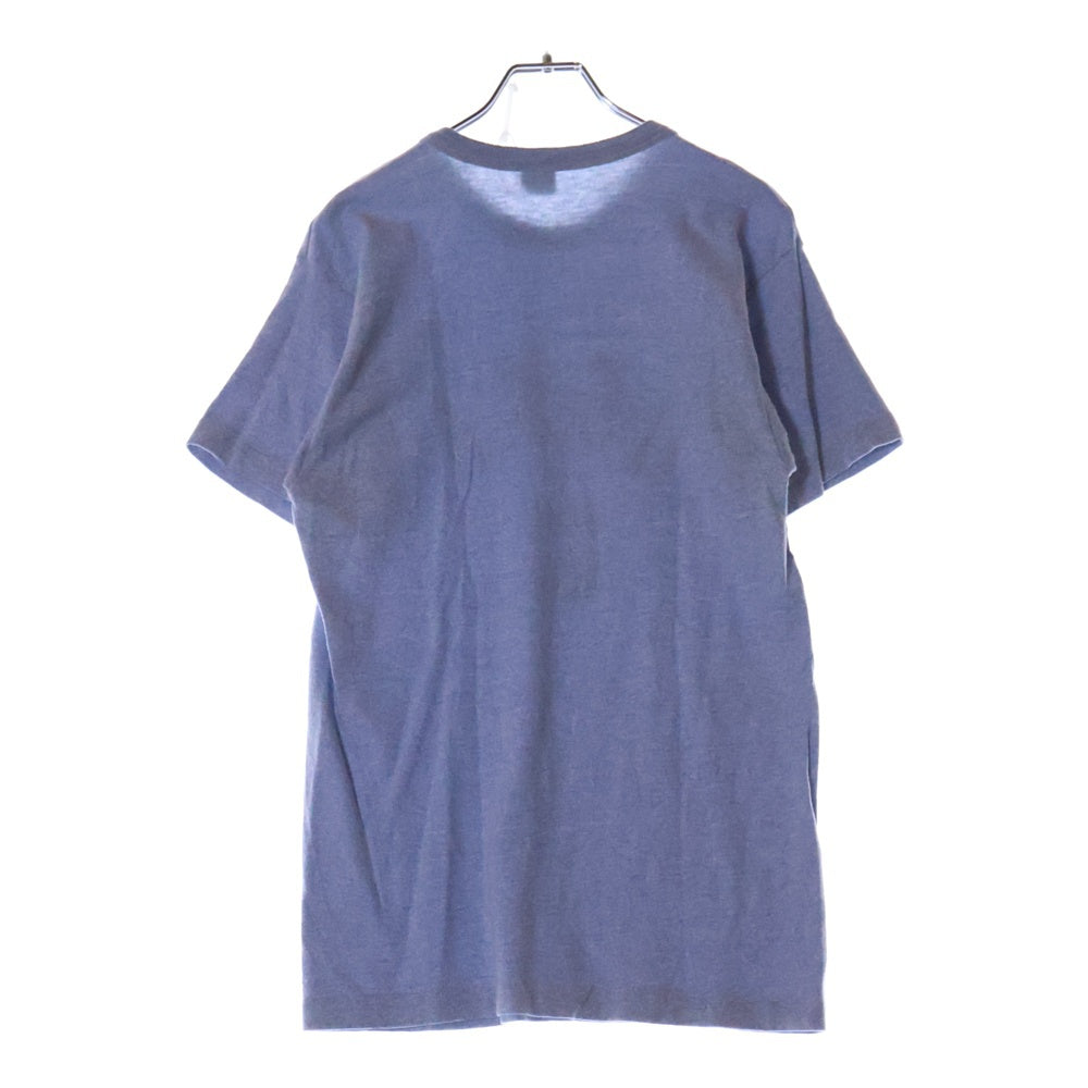 CHAMPION(チャンピオン) 70-80s U.S.N.A. USNA カレッジロゴ バータグ 霜降り 半袖Tシャツ カットソー ブルー