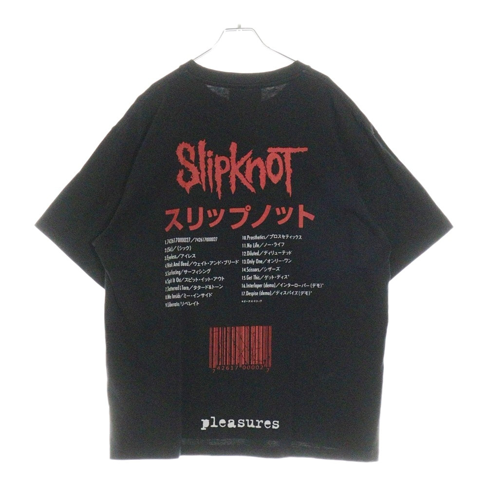 PLEASURES(プレジャーズ) ×Slipknot Special Collaboration スリップノット スペシャル コラボレーション Tシャツ 半袖カットソー ブラック