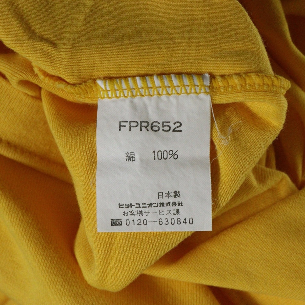FRED PERRY(フレッドペリー) 80-90s VINTAGE 刺繍 リンガーネック ヒットユニオンタグ 半袖Tシャツ カットソー イエロー