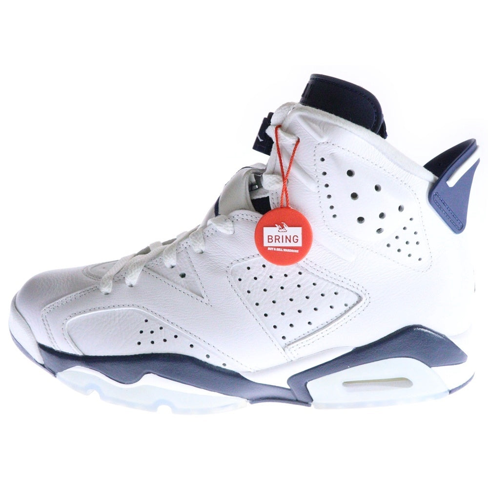 NIKE(ナイキ) AIR JORDAN 6 RETRO Midnight Navy CT8529-141 エアジョーダン6 レトロ ミッドナイトネイビー ハイカットスニーカー ホワイト US9/27.0cm