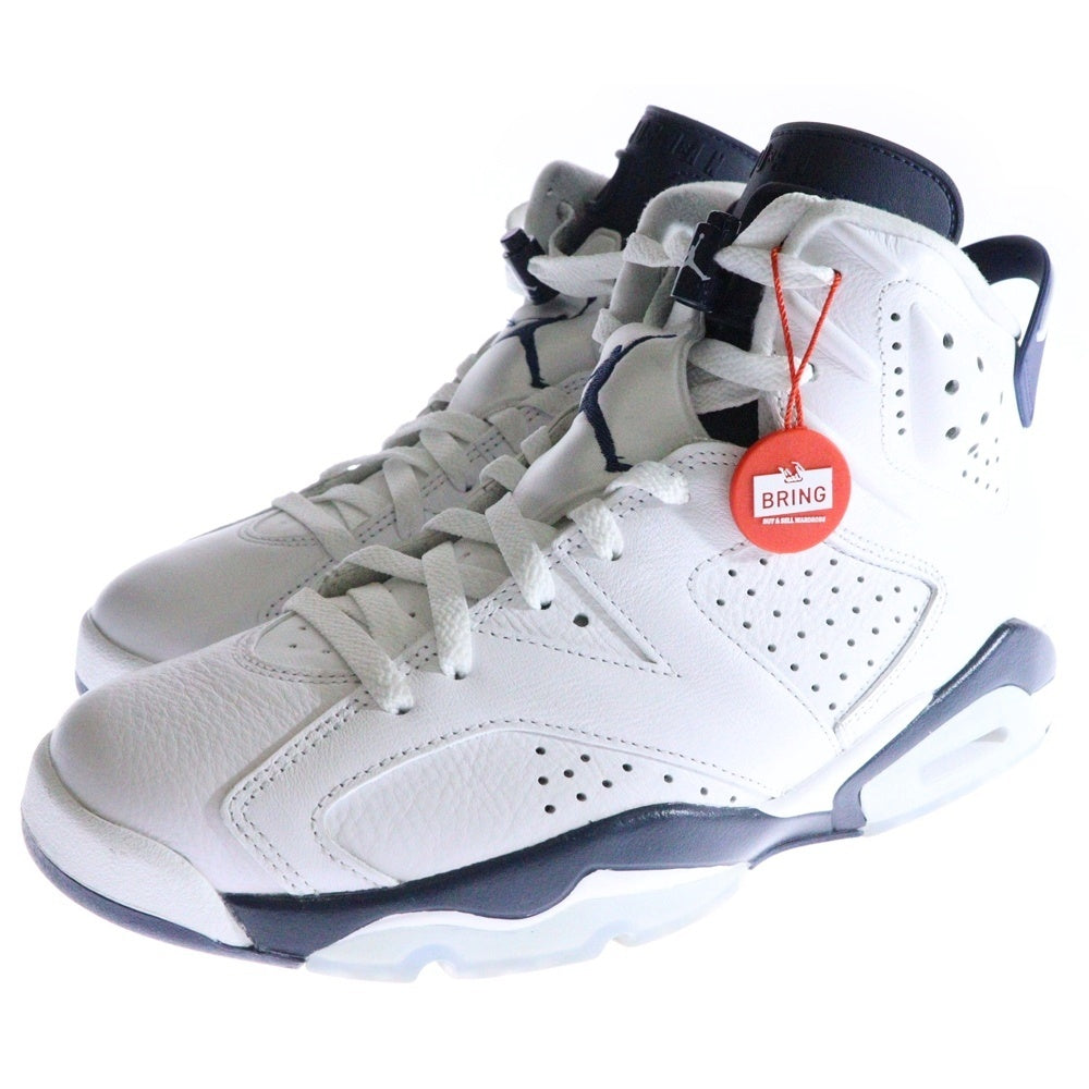NIKE(ナイキ) AIR JORDAN 6 RETRO Midnight Navy CT8529-141 エアジョーダン6 レトロ ミッドナイトネイビー ハイカットスニーカー ホワイト US9/27.0cm