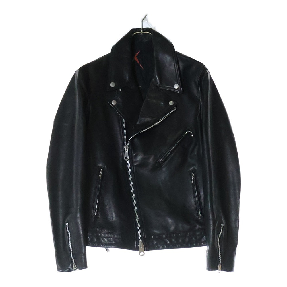 Ground Y(グラウンドワイ) Chainsaw teeth leather riders jacket ライダースレザージャケット ホースレザー 馬革 GF-J04-701 ブラック