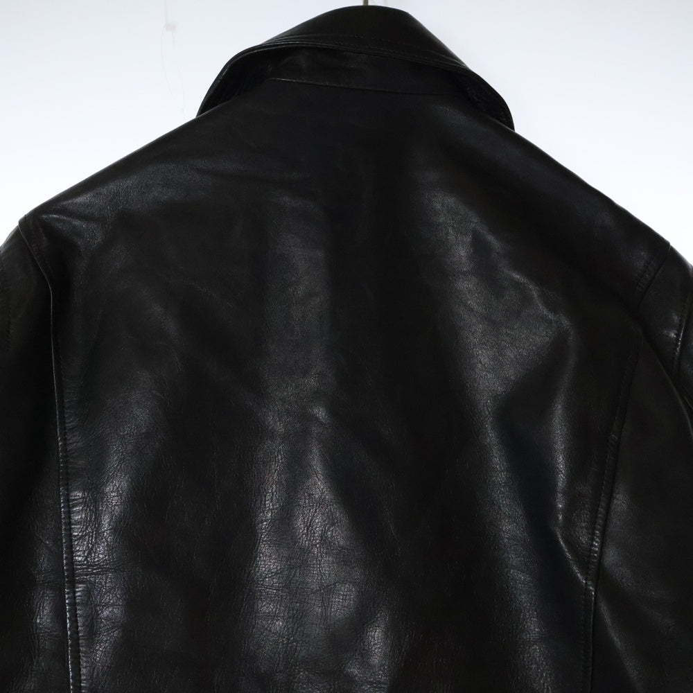 Ground Y(グラウンドワイ) Chainsaw teeth leather riders jacket ライダースレザージャケット ホースレザー 馬革 GF-J04-701 ブラック
