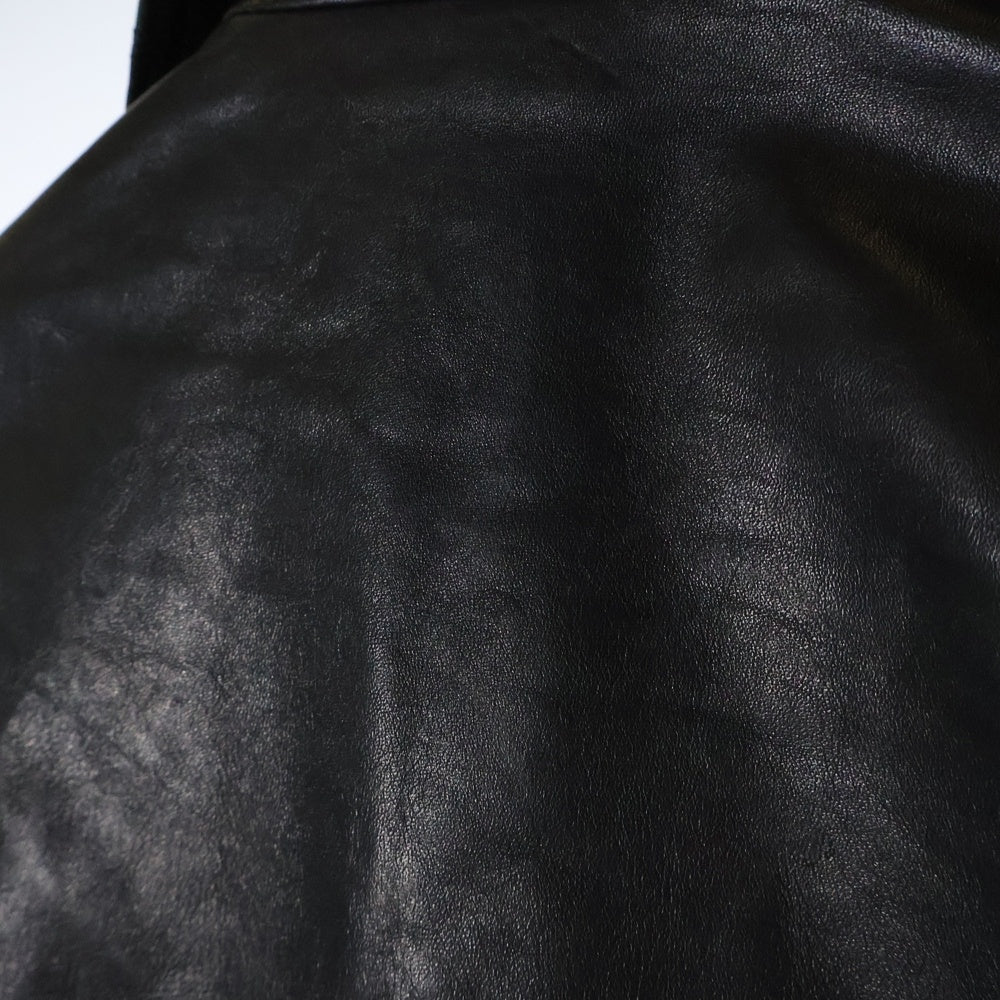Ground Y(グラウンドワイ) Chainsaw teeth leather riders jacket ライダースレザージャケット ホースレザー 馬革 GF-J04-701 ブラック