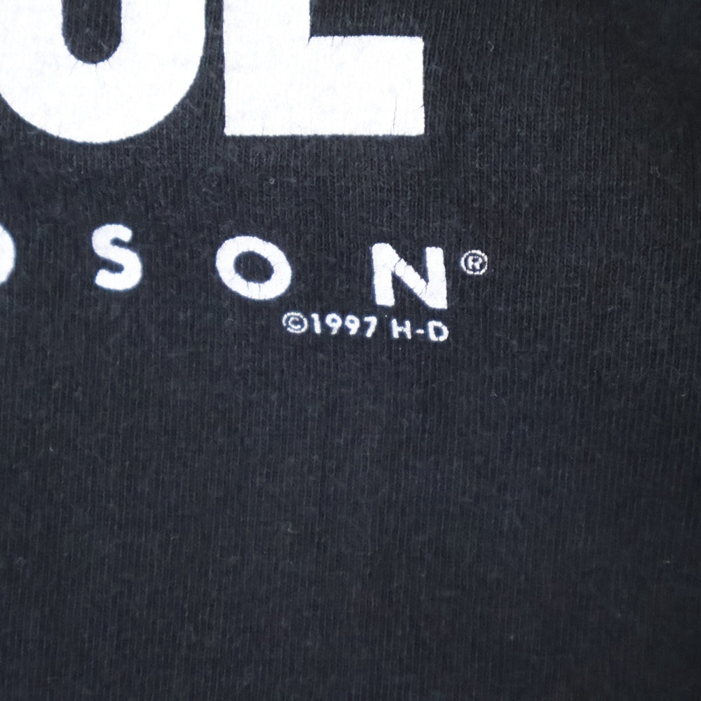 KITH(キス) HARLEY DAVIDSON ROAD HOUSE 23-071-060-0076-2-0 ハーレーダビッドソン 両面プリント Tシャツ 半袖カットソー ブラック