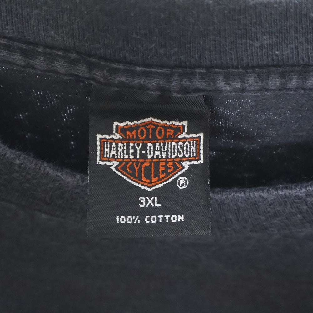 KITH(キス) HARLEY DAVIDSON ROAD HOUSE 23-071-060-0076-2-0 ハーレーダビッドソン 両面プリント Tシャツ 半袖カットソー ブラック