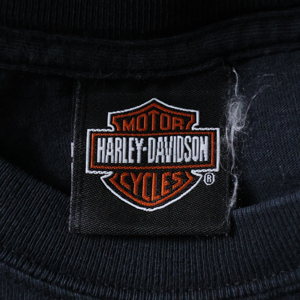 VINTAGE(ヴィンテージ) 00s HARLEY DAVIDSON GOT TORQUE？ DENVER COLORADO ハーレー 両面プリント Tシャツ 半袖カットソー ブラック