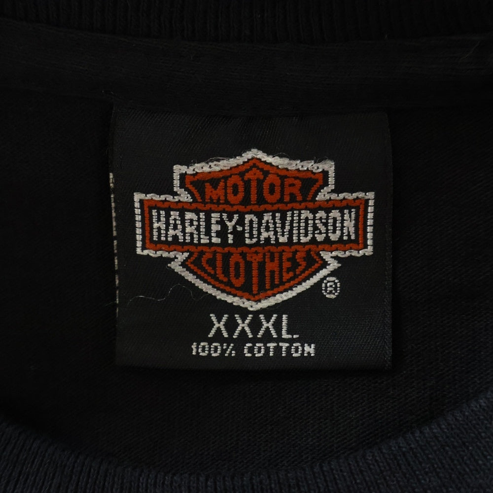 VINTAGE(ヴィンテージ) 00s HARLEY DAVIDSON TAKE HOLD OF THE THUNDER ハーレー イーグル サンダー Tシャツ 半袖カットソー ブラック