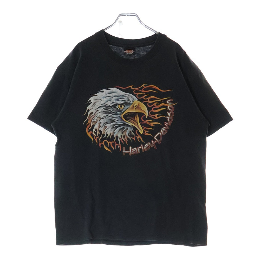 VINTAGE(ヴィンテージ) 90s HARLEY DAVIDSON COLE ハーレーダビッドソン 両面プリント Tシャツ 半袖カットソーブラック
