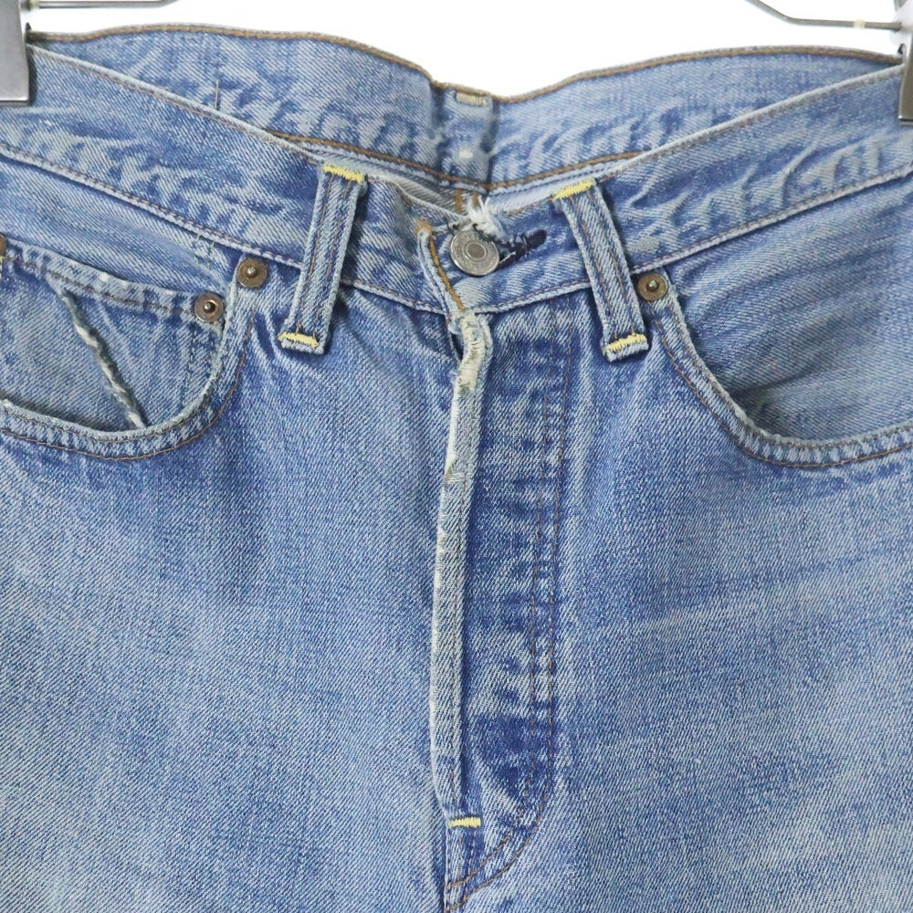 Levi's(リーバイス) 70s 501 BIG E 後期 ボタン裏刻印6 通常R 不均等V 平行ステッチ デニム パンツ インディゴ