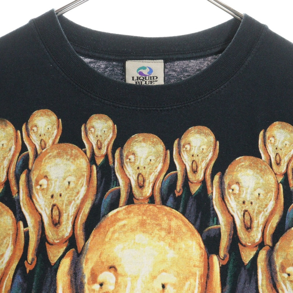 VINTAGE(ヴィンテージ) 90s The Scream ART TEE ムンクの叫び フロント プリント Tシャツ 半袖カットソー ブラック
