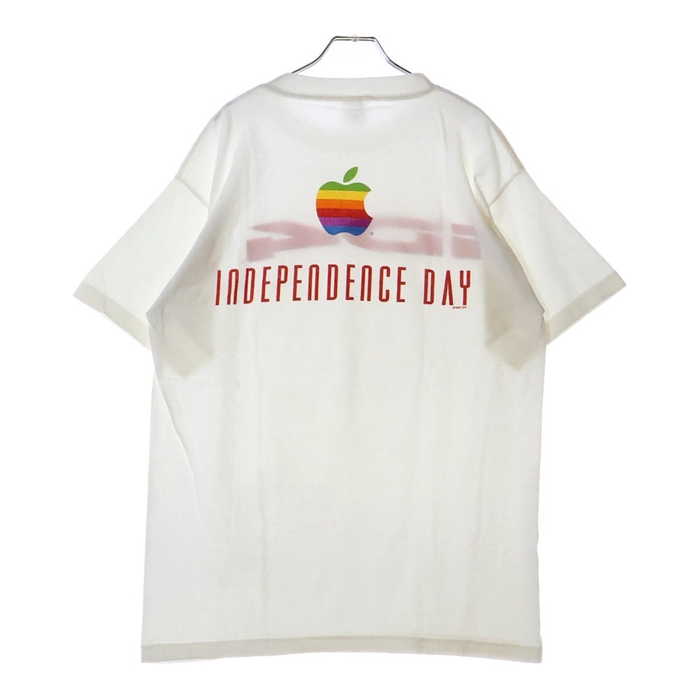 VINTAGE(ヴィンテージ) 90s INDEPENDENCE DAY APPLE PROMO ID4 インディペンデンスデイ アップル プロモ 両面プリント Tシャツ 半袖カットソー ホワイト