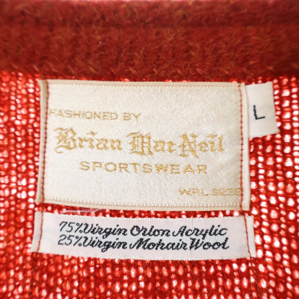 VINTAGE(ヴィンテージ) 60s Brian Mac Neil Sportwear MOHAIR CARDIGAN ブライアンマックネイル モヘアカーディガン オレンジレッド