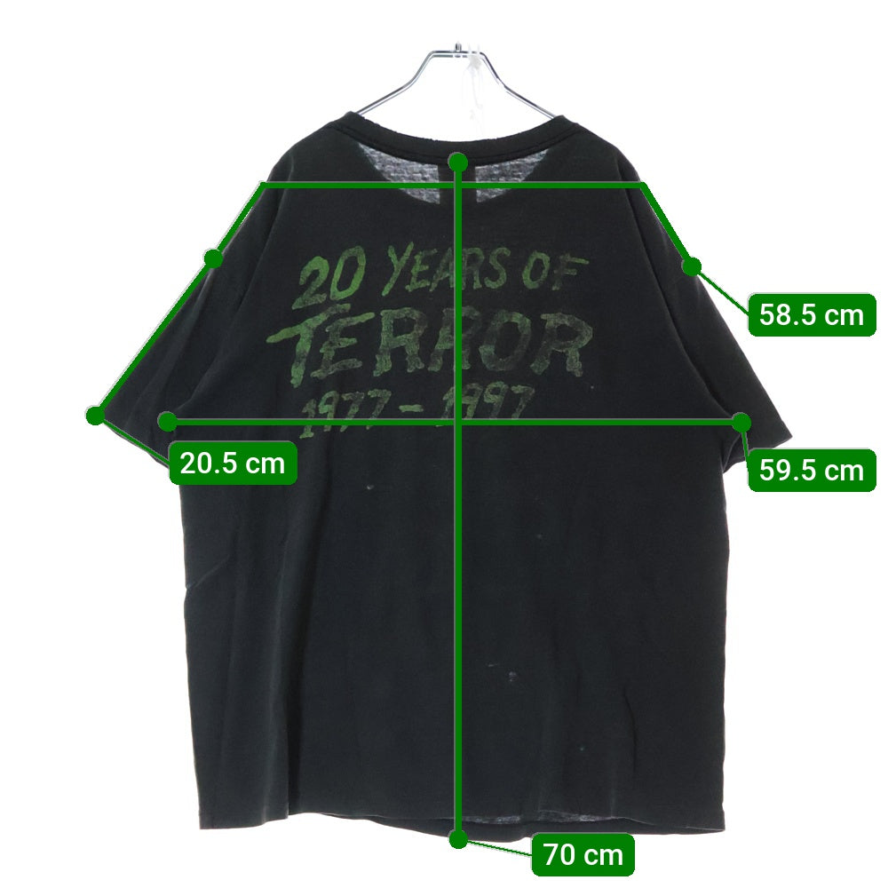 VINTAGE(ヴィンテージ) 90s MISFITS 20YEARS OF TERROR ミスフィッツ 両面プリント Tシャツ 半袖カットソー ブラック