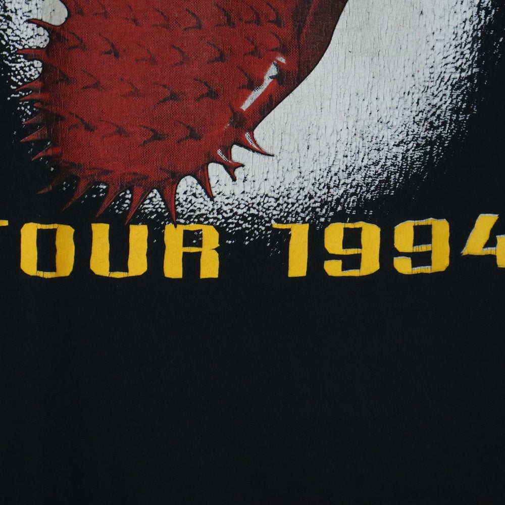 VINTAGE(ヴィンテージ) 90s ROLLING STONES VOODOO LOUNGE SPIKE LIP&TONGUE ローリングストーンズ ヴードゥー ラウンジ スパイク リップ&タン Tシャツ 半袖カットソー ブラック