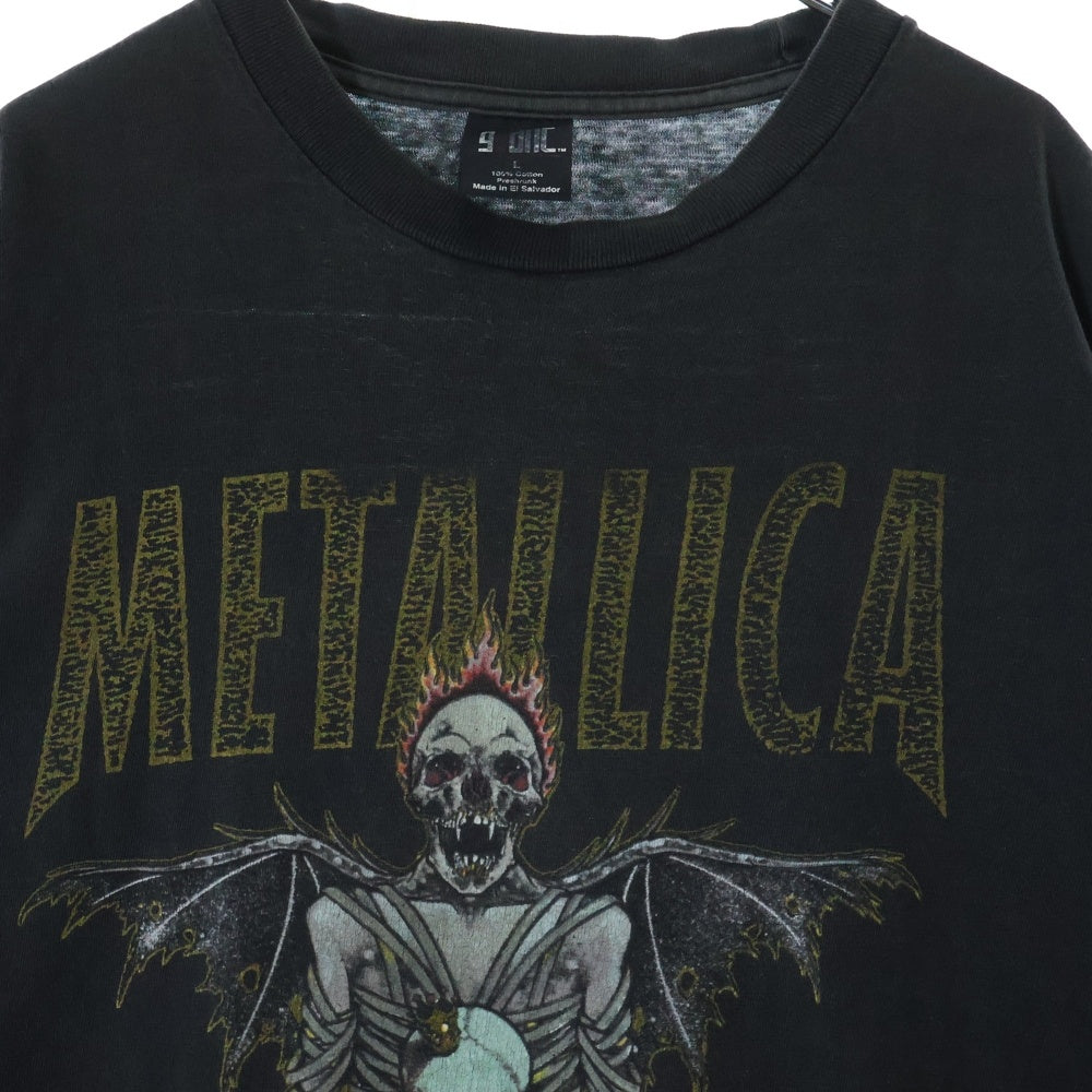 VINTAGE(ヴィンテージ) 90s METALLICA PUSHEAD KING NOTHING GIANT 両面プリント 半袖Tシャツ カットソー ブラック