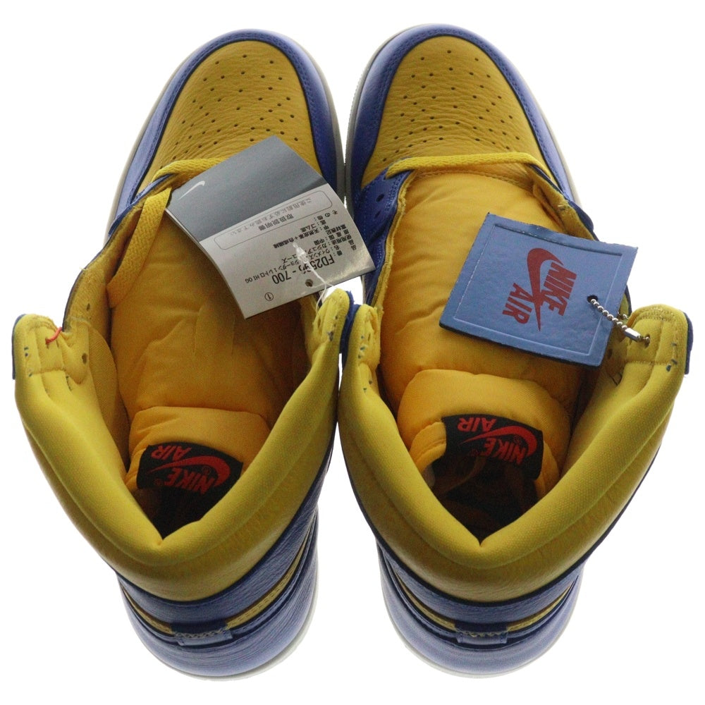 NIKE(ナイキ) Womens Air Jordan 1 High OG Game Royal and Varsity Maize ナイキ ウィメンズ エアジョーダン1 ハイ OG ハイカットスニーカー FD2596-700 US11.5/28.5cm
