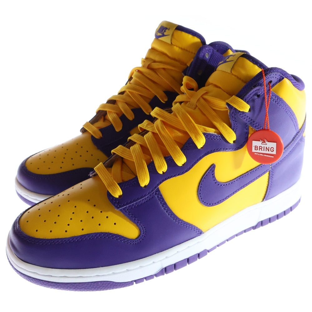 NIKE(ナイキ) Dunk High Retro Lakers ダンク ハイ レトロ レイカーズ ハイカットスニーカー DD1399-500 イエロー/パープル US10.5/28.5cm