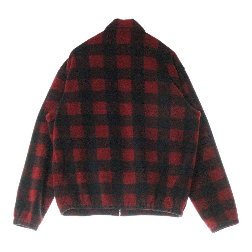 POLO RALPH LAUREN(ポロラルフローレン) ×PALACE Polar Fleece 710420694003 パレス ポーラー フリース ジップアップ スイング トップ ジャケット バッファローチェック ブルゾン レッド
