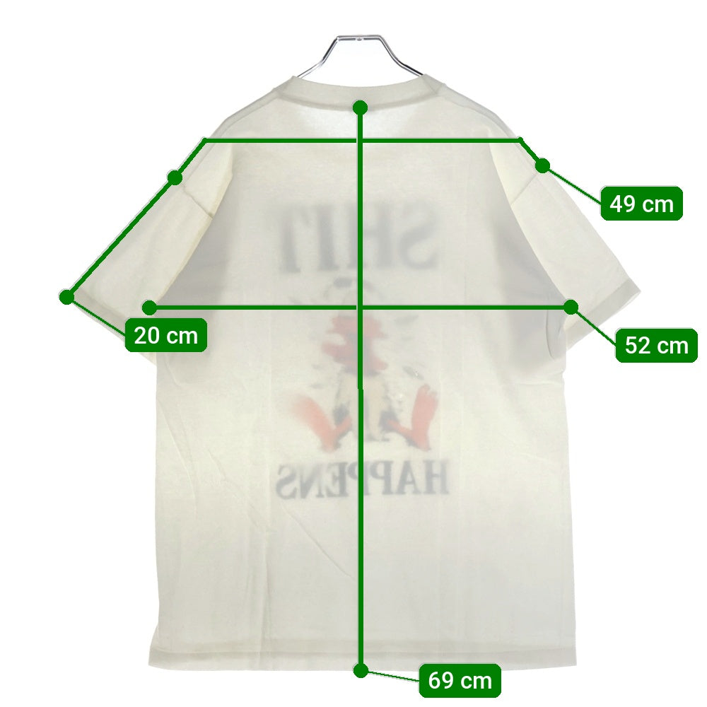 VINTAGE(ヴィンテージ) 90s SHIT HAPPNES フロントプリント Tシャツ 半袖カットソー ホワイト