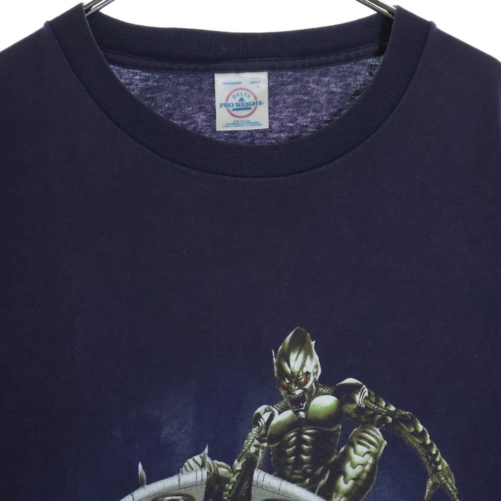 VINTAGE(ヴィンテージ) 90-00s SPIDER MAN Green Goblin MOVIE TEE スパイダーマン グリーンゴブリン フロントプリント Tシャツ 半袖カットソー ネイビー