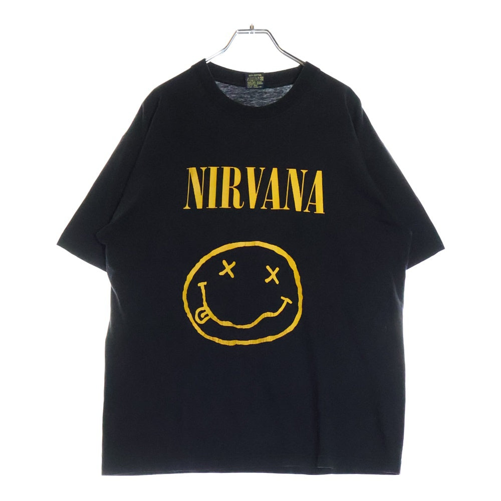 VINTAGE(ヴィンテージ) 00s NIRVANA SMILE ニルヴァーナ スマイル 半袖Tシャツ カットソー ボルドー