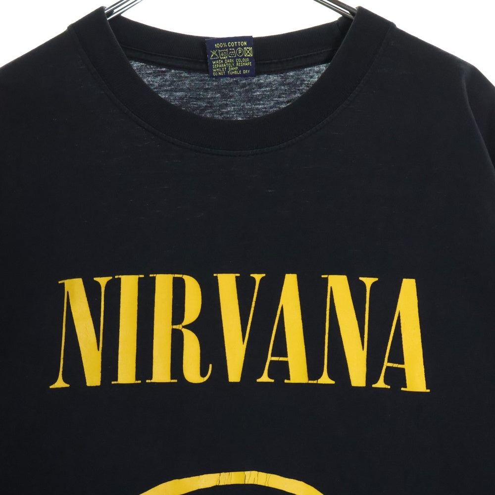 VINTAGE(ヴィンテージ) 00s NIRVANA SMILE ニルヴァーナ スマイル 半袖Tシャツ カットソー ボルドー