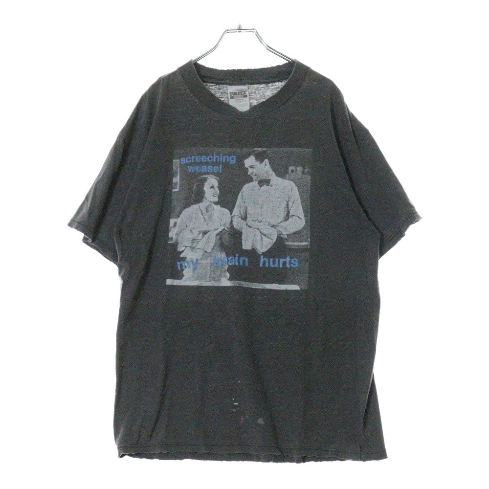 VINTAGE(ヴィンテージ) 90s SCREECHING WEASEL MY BRAIN HURTS スクリーチング・ウィーゼル Tシャツ 半袖カットソー グレー