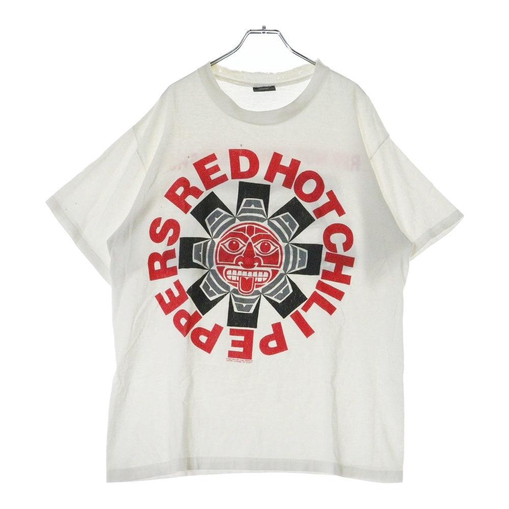 VINTAGE(ヴィンテージ) 90s RED HOT CHILI PEPPERS AZTEC レッドホットチリペッパーズ 両面プリント Tシャツ 半袖カットソー ホワイト
