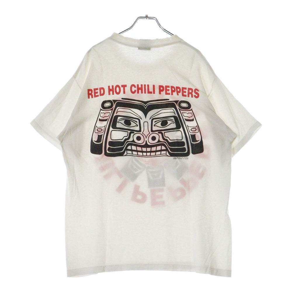VINTAGE(ヴィンテージ) 90s RED HOT CHILI PEPPERS AZTEC レッドホットチリペッパーズ 両面プリント Tシャツ 半袖カットソー ホワイト