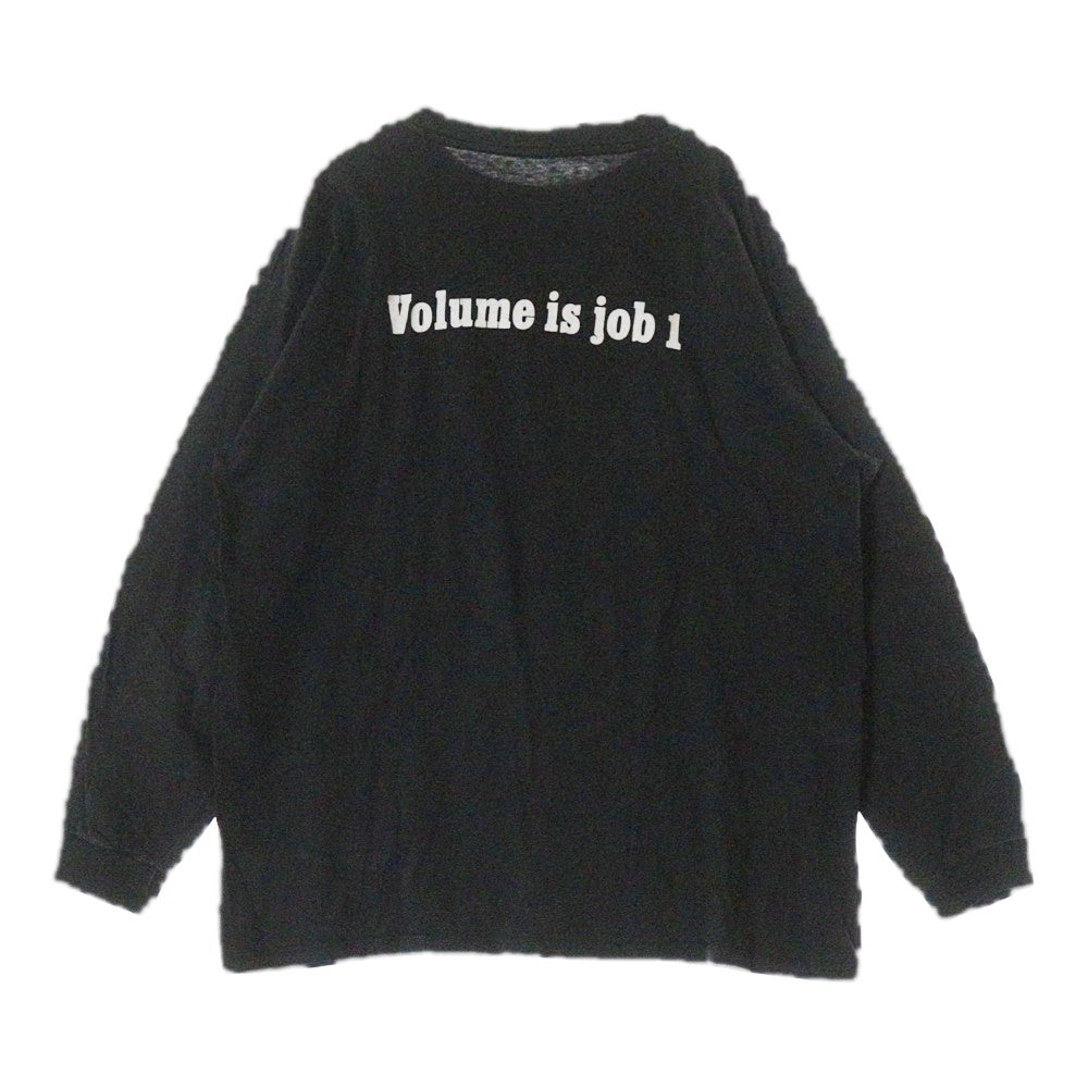 VINTAGE(ヴィンテージ) 90s FLUID L/S フリード フロント プリント Tシャツ 長袖カットソー ブラック