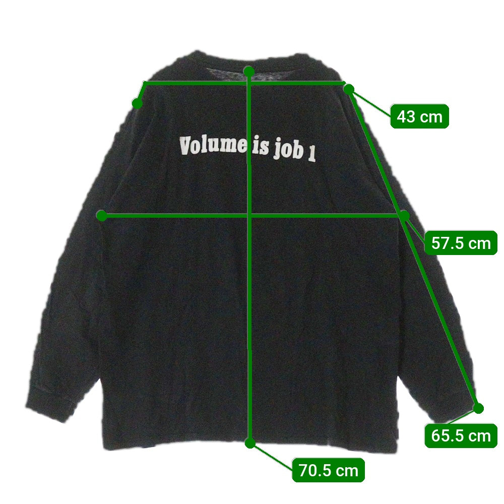 VINTAGE(ヴィンテージ) 90s FLUID L/S フリード フロント プリント Tシャツ 長袖カットソー ブラック