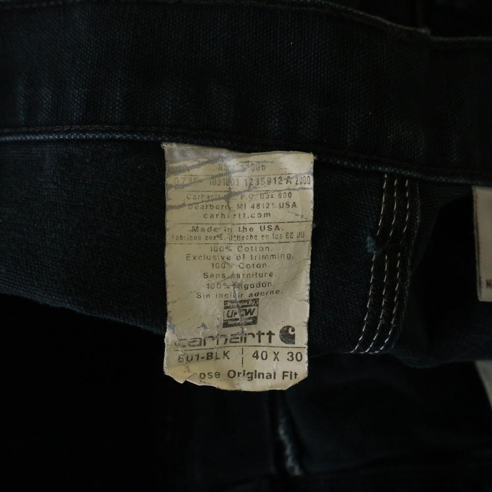 CARHARTT(カーハート) DOUBLE KNEE COTTON DUCK PAINTER PANTS ダブルニー カーペンターパンツ ペインター コットンダック ブラック MADE IN USA