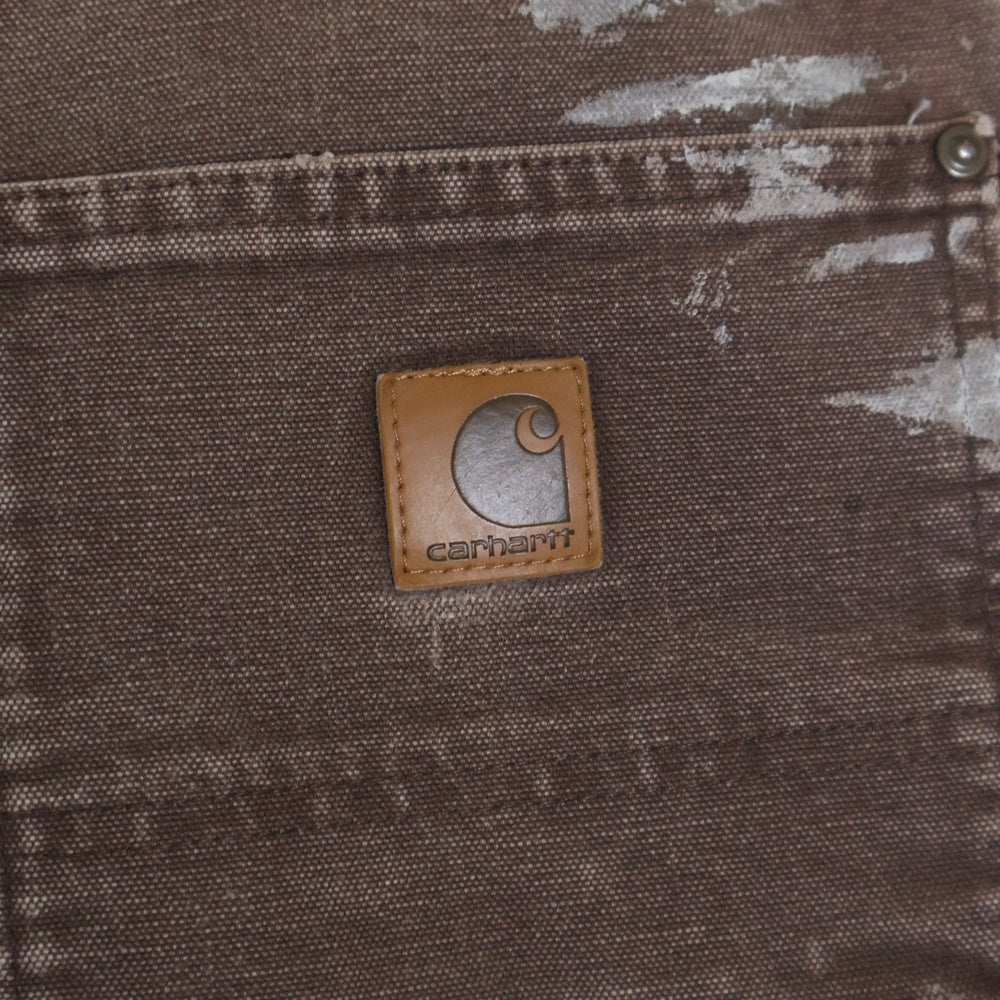 CARHARTT(カーハート) DOUBLE KNEE COTTON DUCK PAINTER PANTS ダブルニー カーペンターパンツ ペインター コットンダック ブラウン MADE IN MEXICO