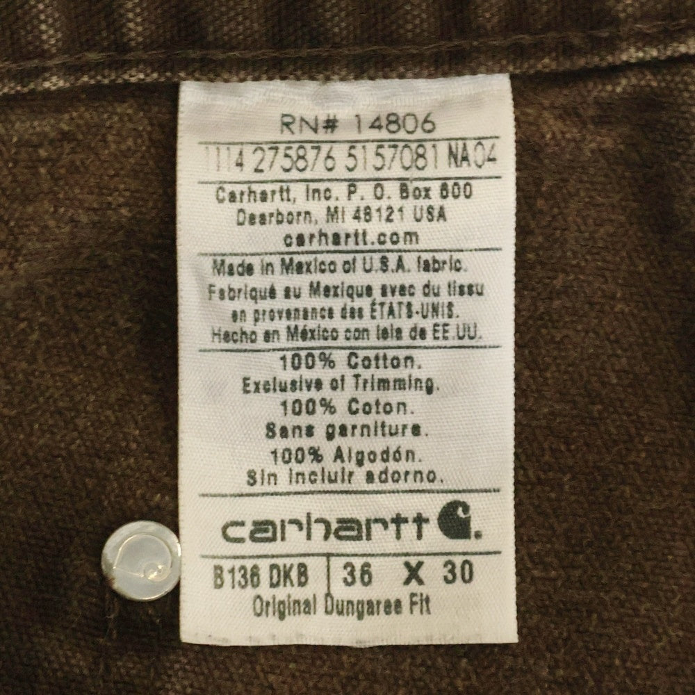 CARHARTT(カーハート) DOUBLE KNEE COTTON DUCK PAINTER PANTS ダブルニー カーペンターパンツ ペインター コットンダック ブラウン MADE IN MEXICO
