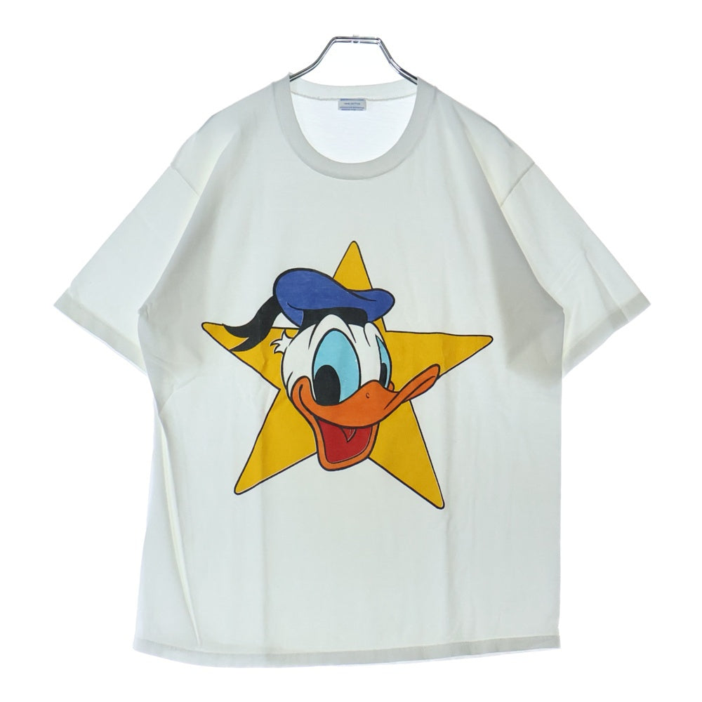 VINTAGE(ヴィンテージ) 80s DISNEY DONALD DUCK STAR ディズニー スター ドナルドダック フロント Tシャツ 半袖カットソー ホワイト