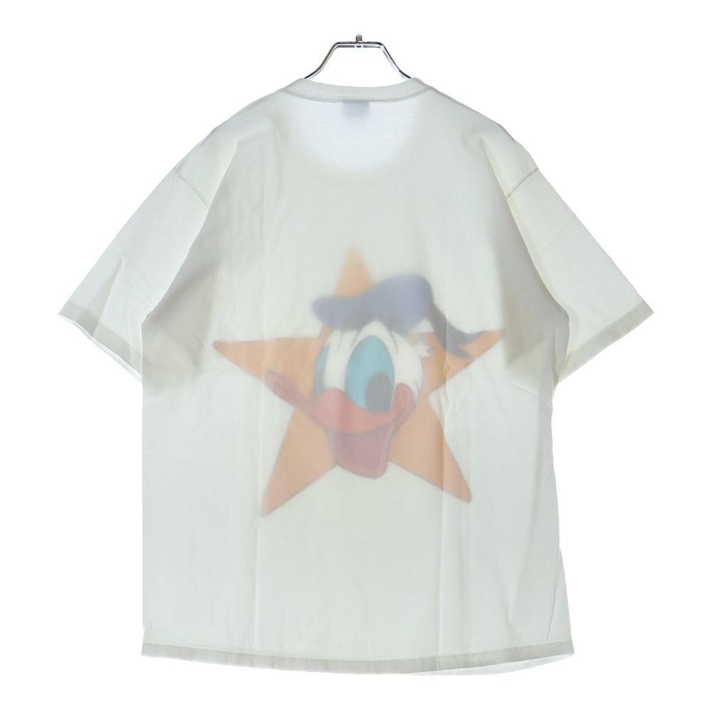 VINTAGE(ヴィンテージ) 80s DISNEY DONALD DUCK STAR ディズニー スター ドナルドダック フロント Tシャツ 半袖カットソー ホワイト