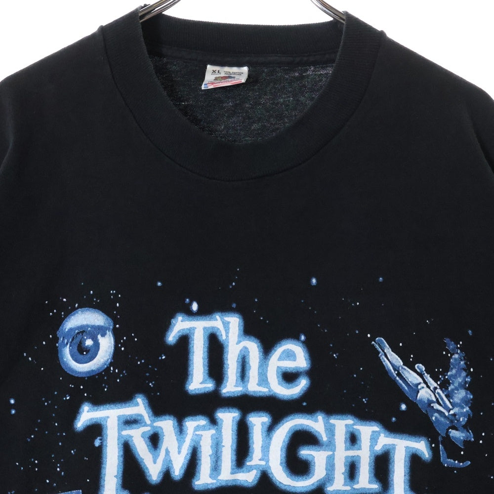 VINTAGE(ヴィンテージ) 90s THE TWILIGHT ZONE トワイライト・ゾーン フロントプリント Tシャツ 半袖カットソー ブラック