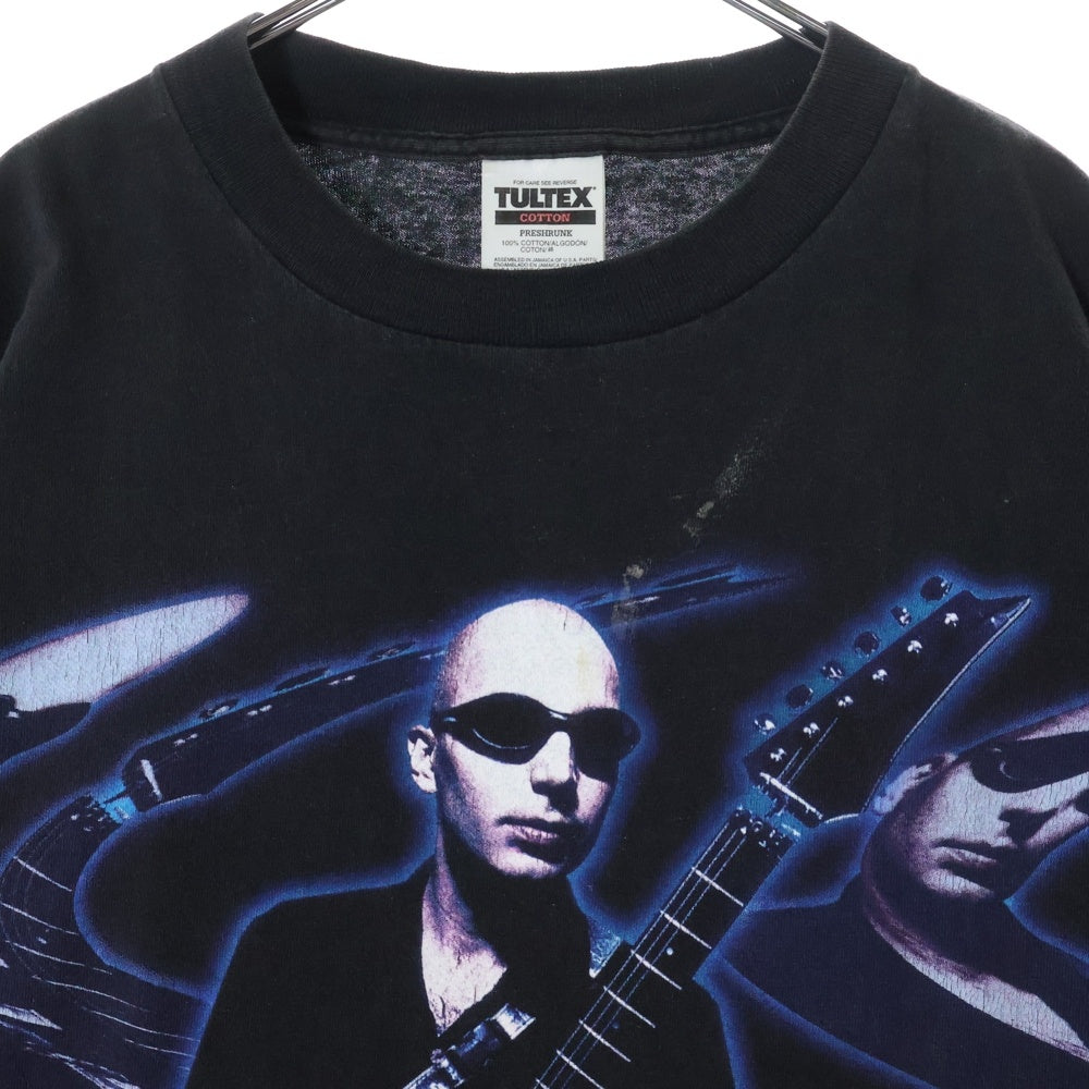 VINTAGE(ヴィンテージ) 90s JOE SATRIANI ジョー・サトリアーニ 両面プリント Tシャツ 半袖カットソー ブラック