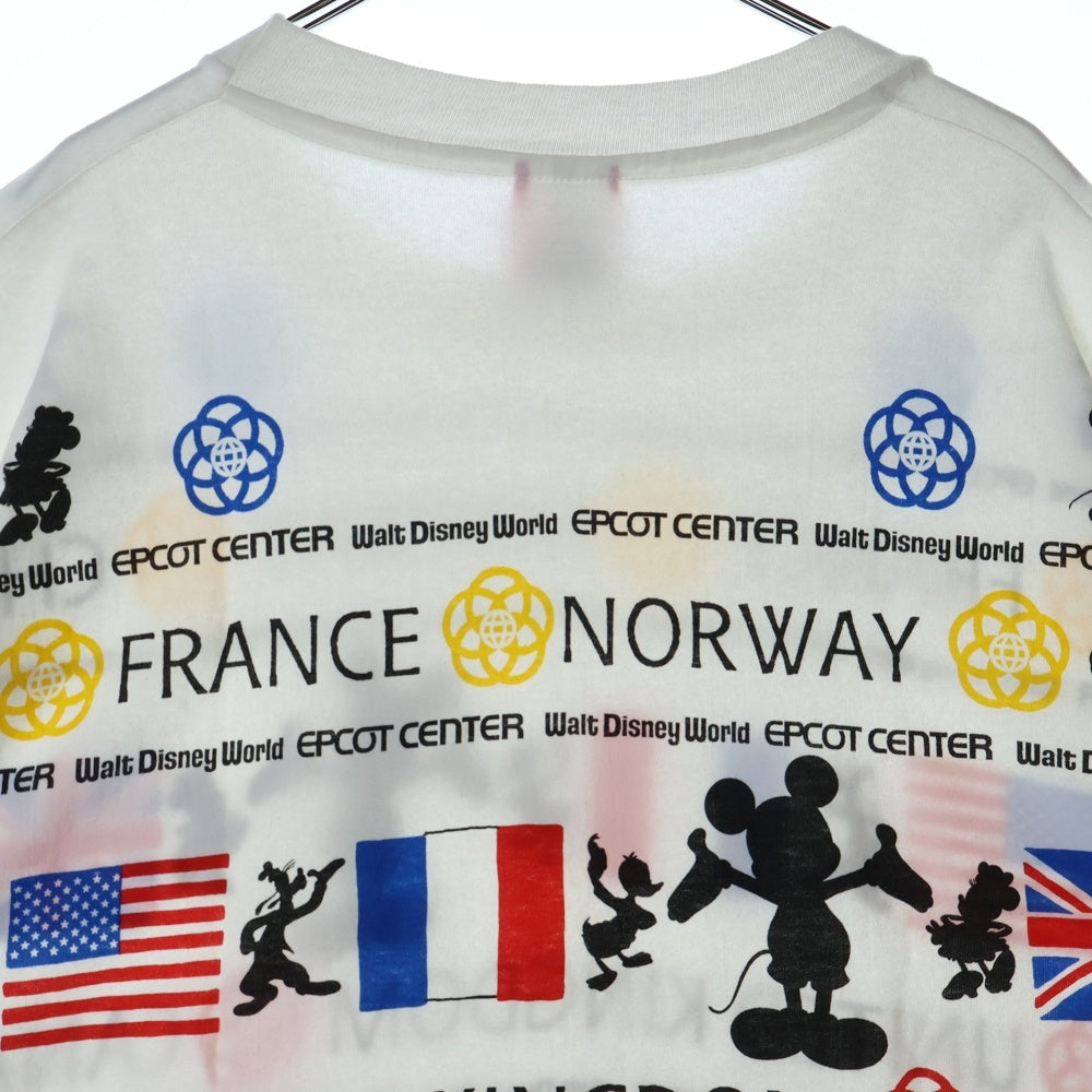 VINTAGE(ヴィンテージ) 90s WAIT DISNEY WORLD EPCOT DISNEY ディズニー オーバープリント Tシャツ 半袖カットソー ホワイト
