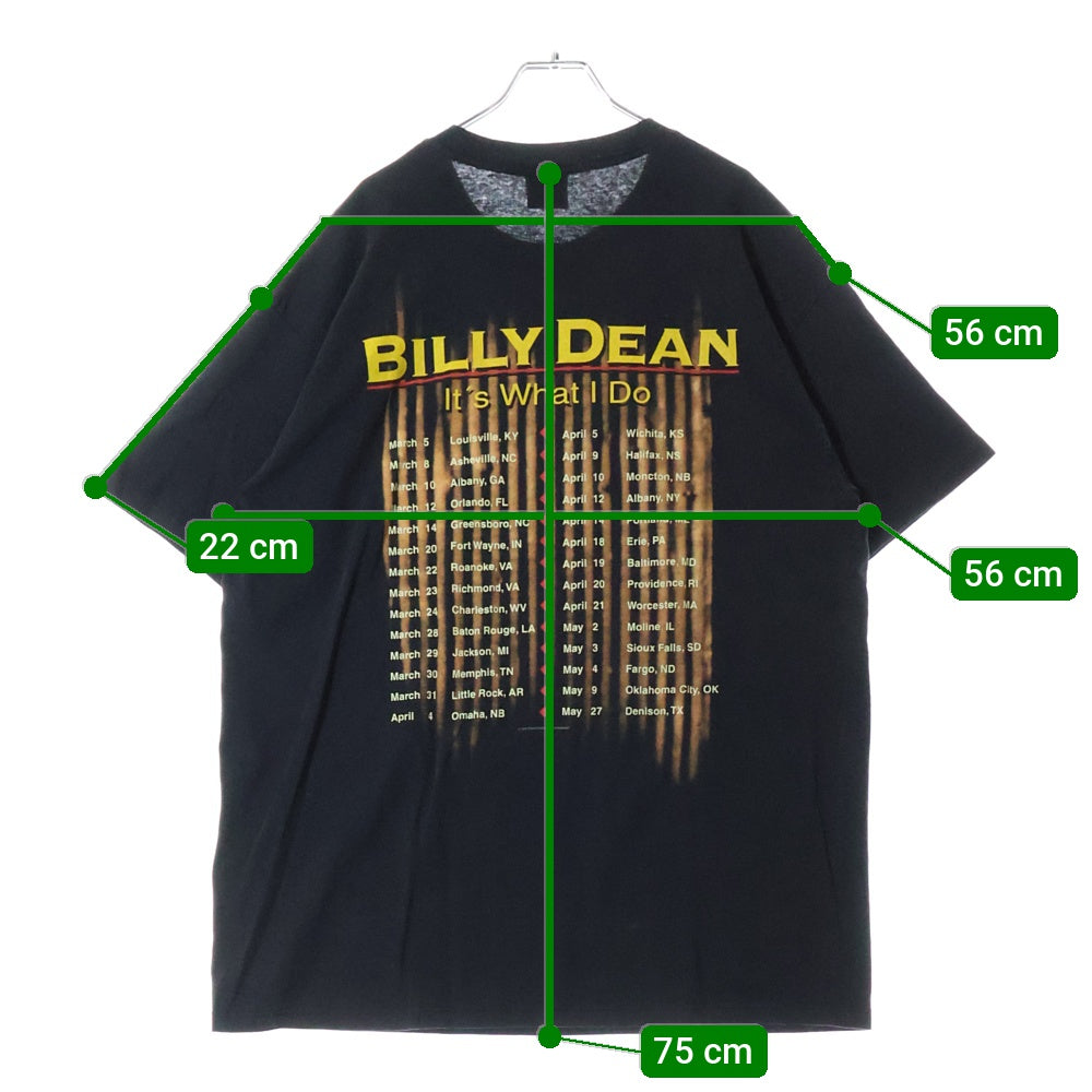 VINTAGE(ヴィンテージ) 90s BILLY DEAN ビリー・ディーン ツアー Tシャツ 半袖カットソー ブラック