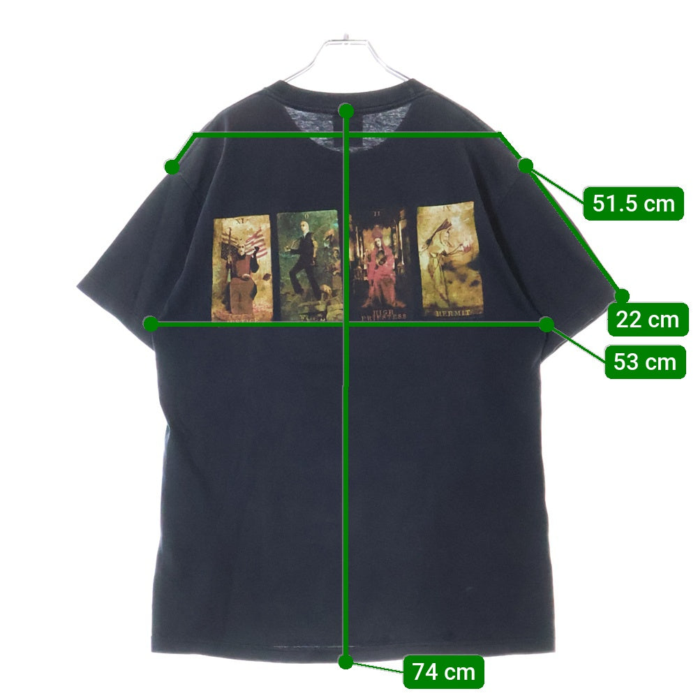 VINTAGE(ヴィンテージ) 00s MARILYN MANSON HIEROPHANT TAROT CARD TEE マリリンマンソン 両面プリント半袖Tシャツ カットソー ブラック