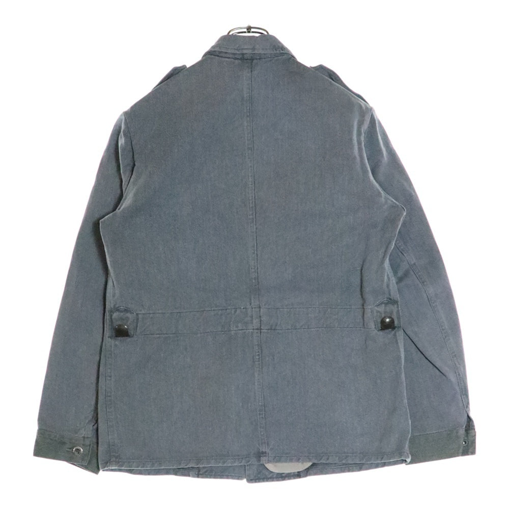 VINTAGE(ヴィンテージ) 40-50s SWISS ARMY DENIM WORK JACKET MILITARY スイス軍 ミリタリー デニムジャケット 前期型 メタルボタン グレー