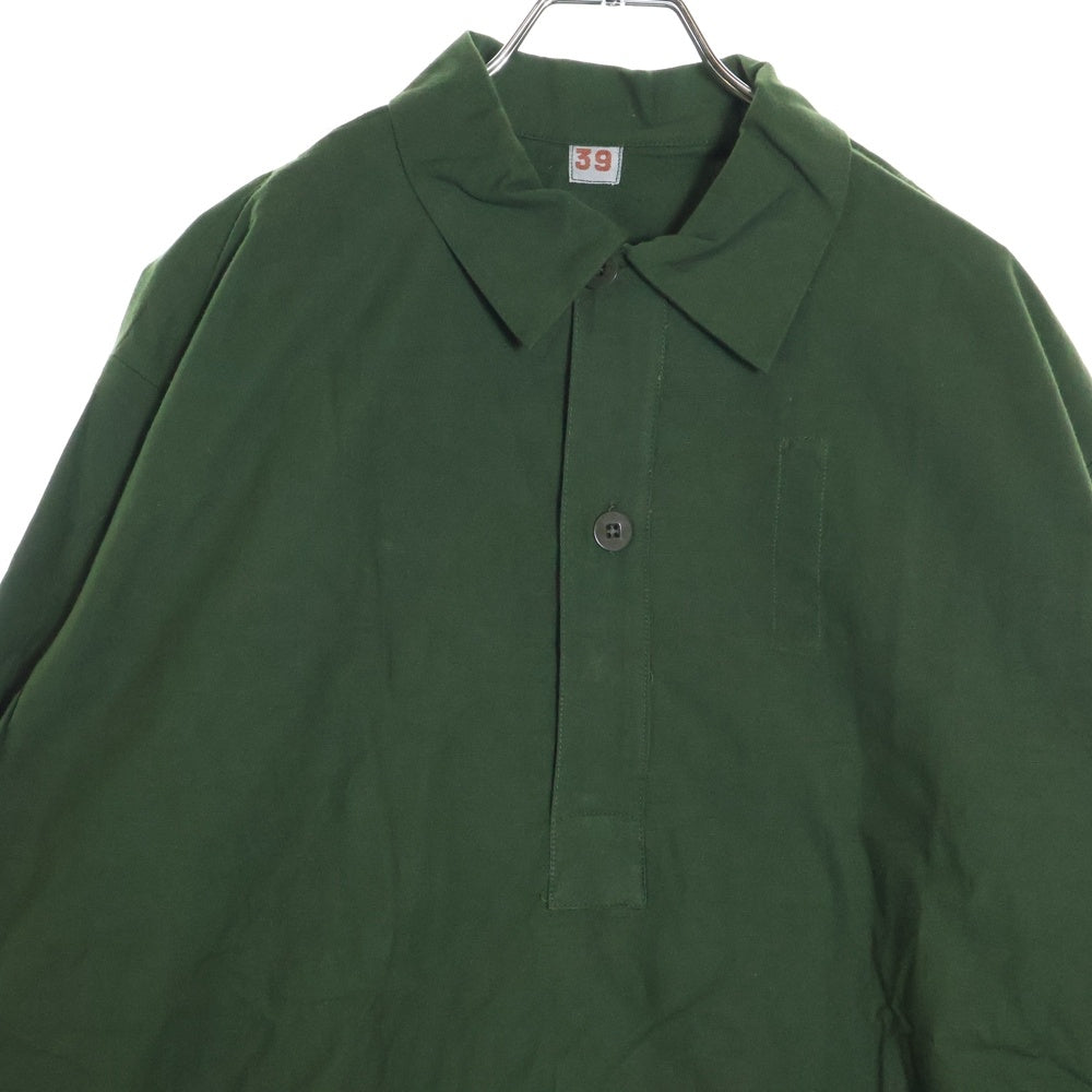 VINTAGE(ヴィンテージ) 70s SWEDISH ARMY M-55 PULLOVER LONG SHIRT MILITARY スウェーデン軍 プルオーバー ロングシャツ カーキ